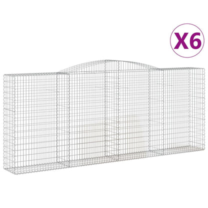 Schanskorven 6 st gewelfd 400x50x160/180 cm ijzer 6 400 x 50 x 160/180 cm