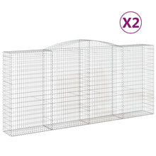 Schanskorven 2 st gewelfd 400x50x180/200 cm ijzer 2 400 x 50 x 180/200 cm
