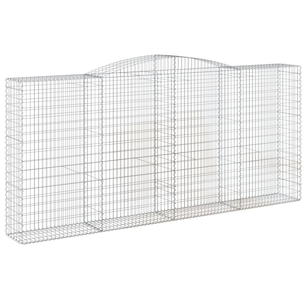 Schanskorven 2 st gewelfd 400x50x180/200 cm ijzer 2 400 x 50 x 180/200 cm