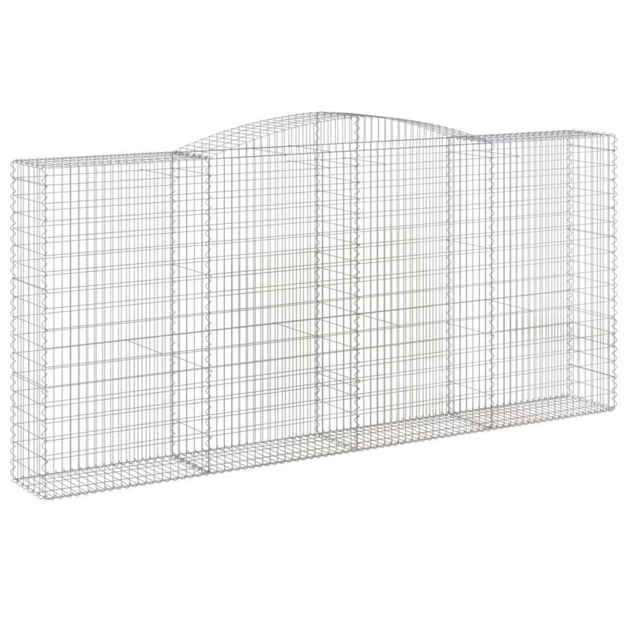 Schanskorven 2 st gewelfd 400x50x180/200 cm ijzer 2 400 x 50 x 180/200 cm