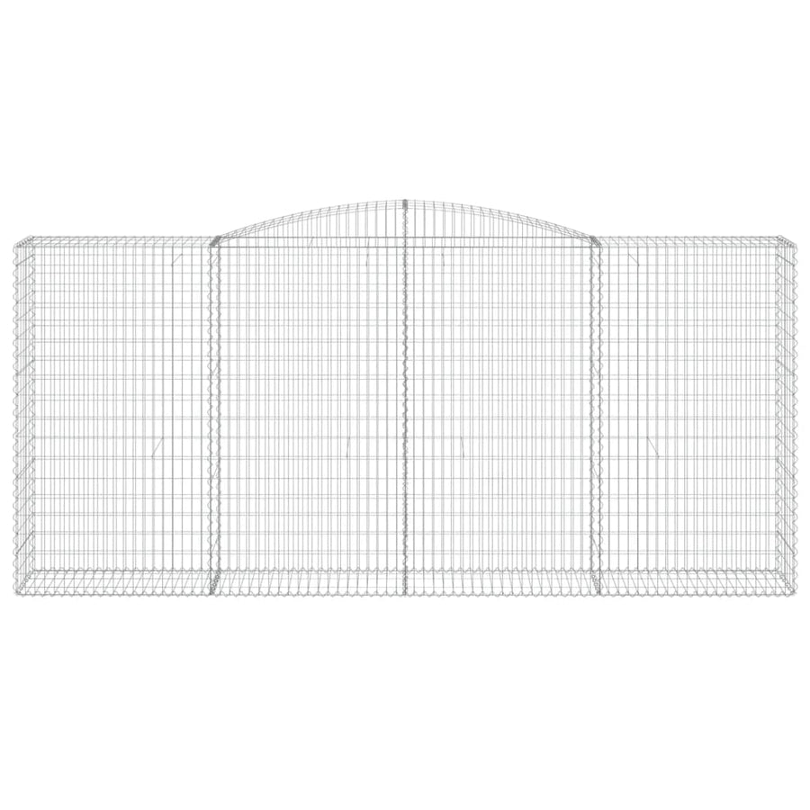 Schanskorven 2 st gewelfd 400x50x180/200 cm ijzer 2 400 x 50 x 180/200 cm