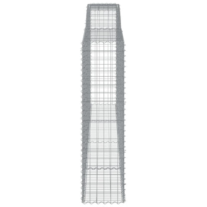 Schanskorven 2 st gewelfd 400x50x180/200 cm ijzer 2 400 x 50 x 180/200 cm