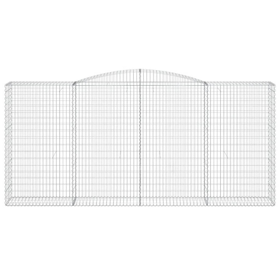 Schanskorven 4 st gewelfd 400x50x180/200 cm ijzer 4 400 x 50 x 180/200 cm