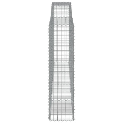 Schanskorven 4 st gewelfd 400x50x180/200 cm ijzer 4 400 x 50 x 180/200 cm