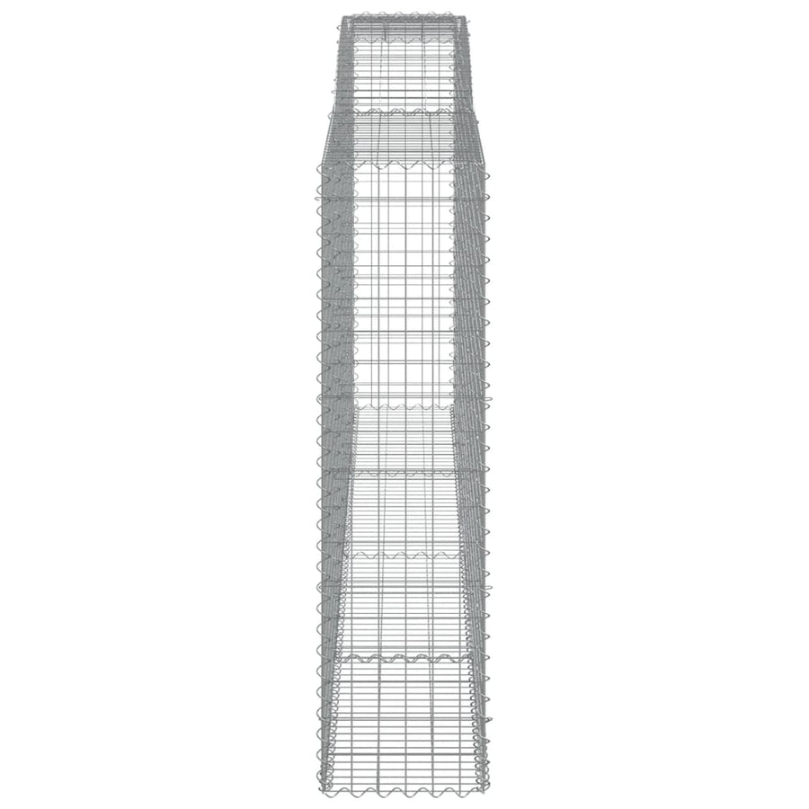 Schanskorven 4 st gewelfd 400x50x180/200 cm ijzer 4 400 x 50 x 180/200 cm