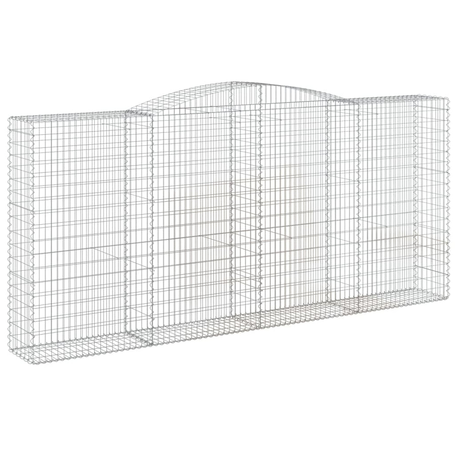 Schanskorven 8 st gewelfd 400x50x180/200 cm ijzer 8 400 x 50 x 180/200 cm