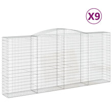Schanskorven 9 st gewelfd 400x50x180/200 cm ijzer 9 400 x 50 x 180/200 cm