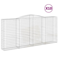 Schanskorven 10 st gewelfd 400x50x180/200 cm ijzer 10 400 x 50 x 180/200 cm