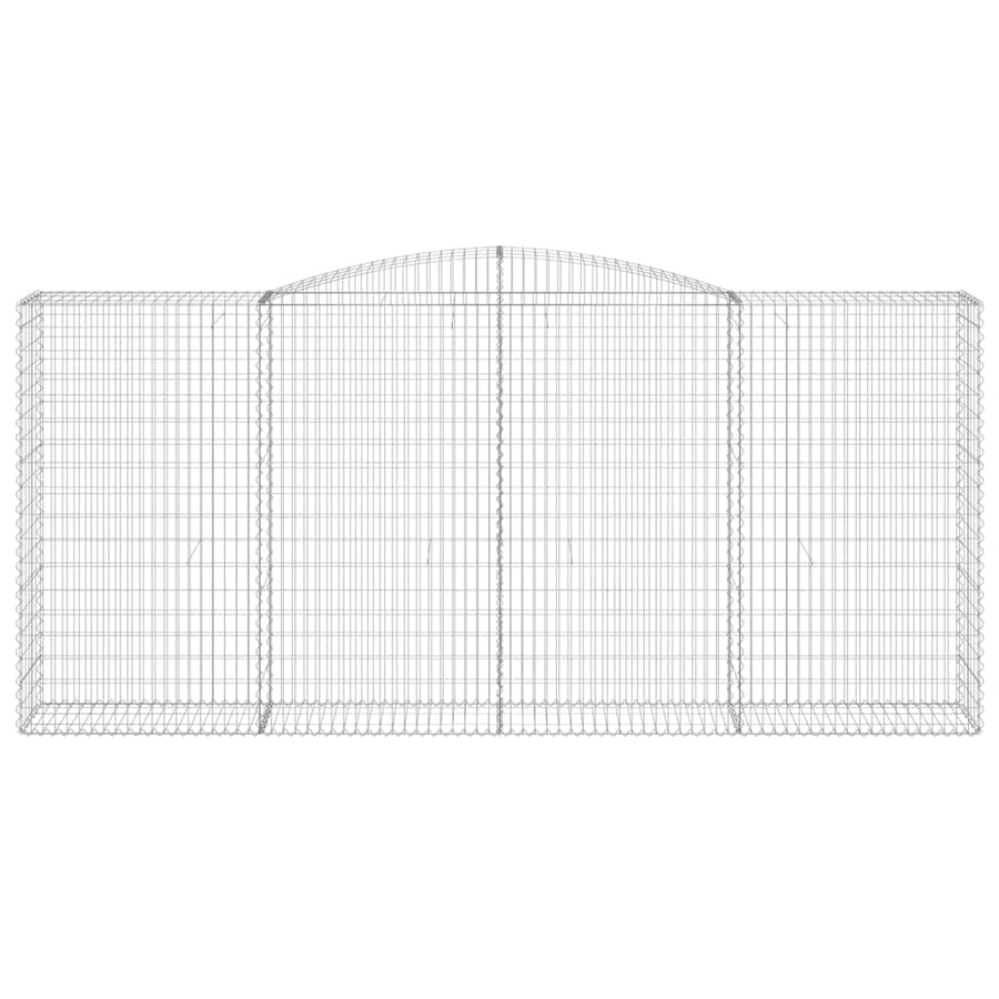 Schanskorven 10 st gewelfd 400x50x180/200 cm ijzer 10 400 x 50 x 180/200 cm