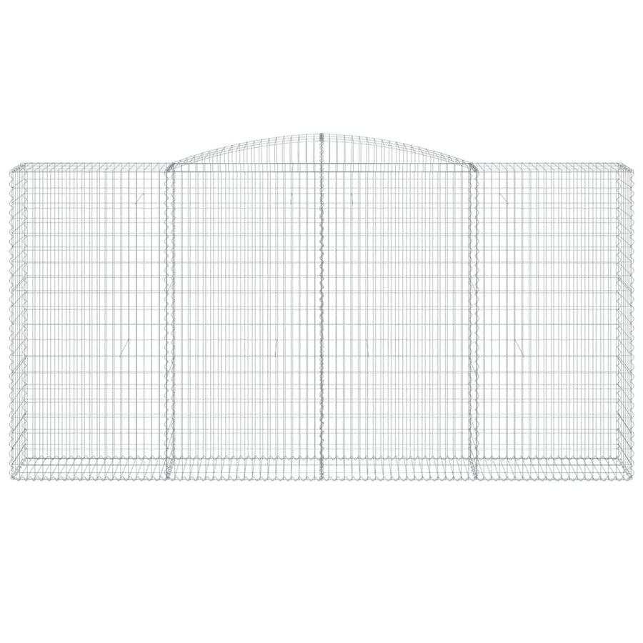 Schanskorven 2 st gewelfd 400x50x200/220 cm ijzer 2 400 x 50 x 200/220 cm