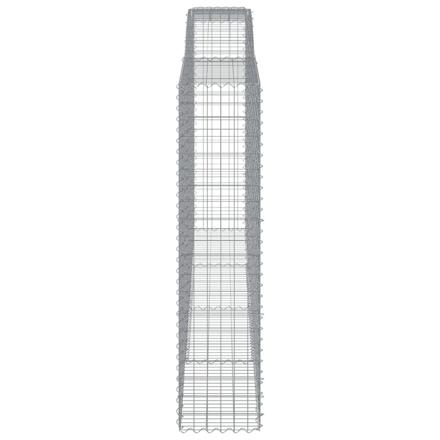 Schanskorven 2 st gewelfd 400x50x200/220 cm ijzer 2 400 x 50 x 200/220 cm