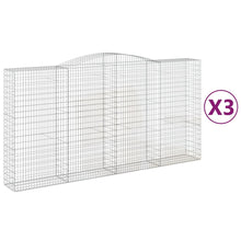 Schanskorven 3 st gewelfd 400x50x200/220 cm ijzer 3 400 x 50 x 200/220 cm