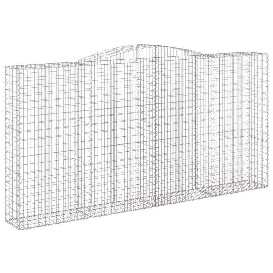 Schanskorven 4 st gewelfd 400x50x200/220 cm ijzer 4 400 x 50 x 200/220 cm