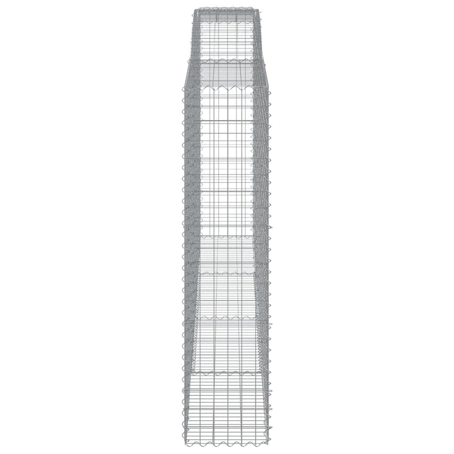 Schanskorven 4 st gewelfd 400x50x200/220 cm ijzer 4 400 x 50 x 200/220 cm