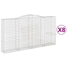 Schanskorven 8 st gewelfd 400x50x200/220 cm ijzer 8 400 x 50 x 200/220 cm