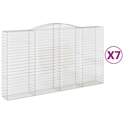 Schanskorven 7 st gewelfd 400x50x220/240 cm ijzer 7 400 x 50 x 220/240 cm