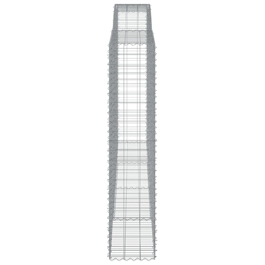 Schanskorven 8 st gewelfd 400x50x220/240 cm ijzer 8 400 x 50 x 220/240 cm