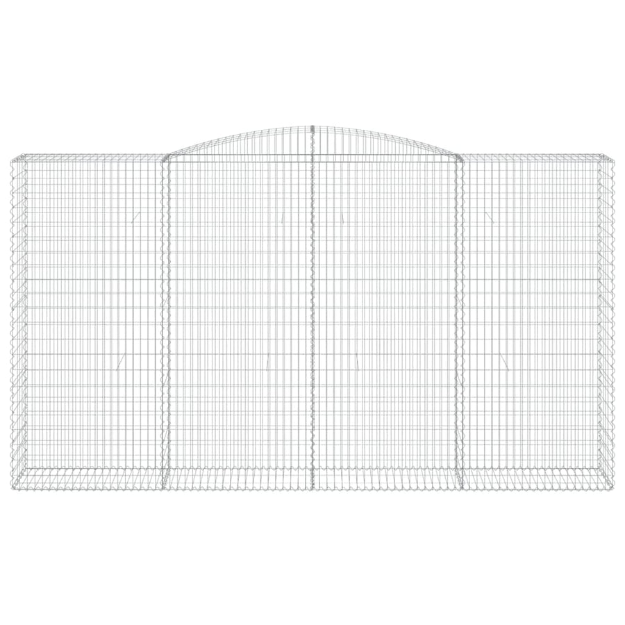 Schanskorven 9 st gewelfd 400x50x220/240 cm ijzer 9 400 x 50 x 220/240 cm