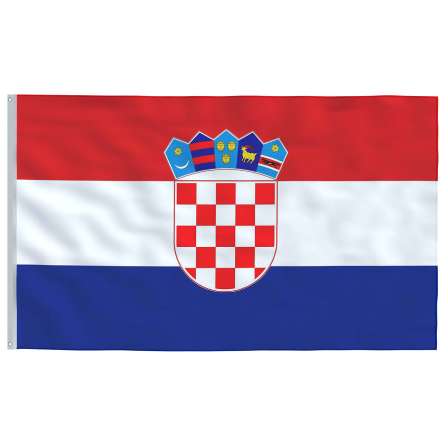 Vlag Met Vlaggenmast Aluminium 6,23 m Kroatië
