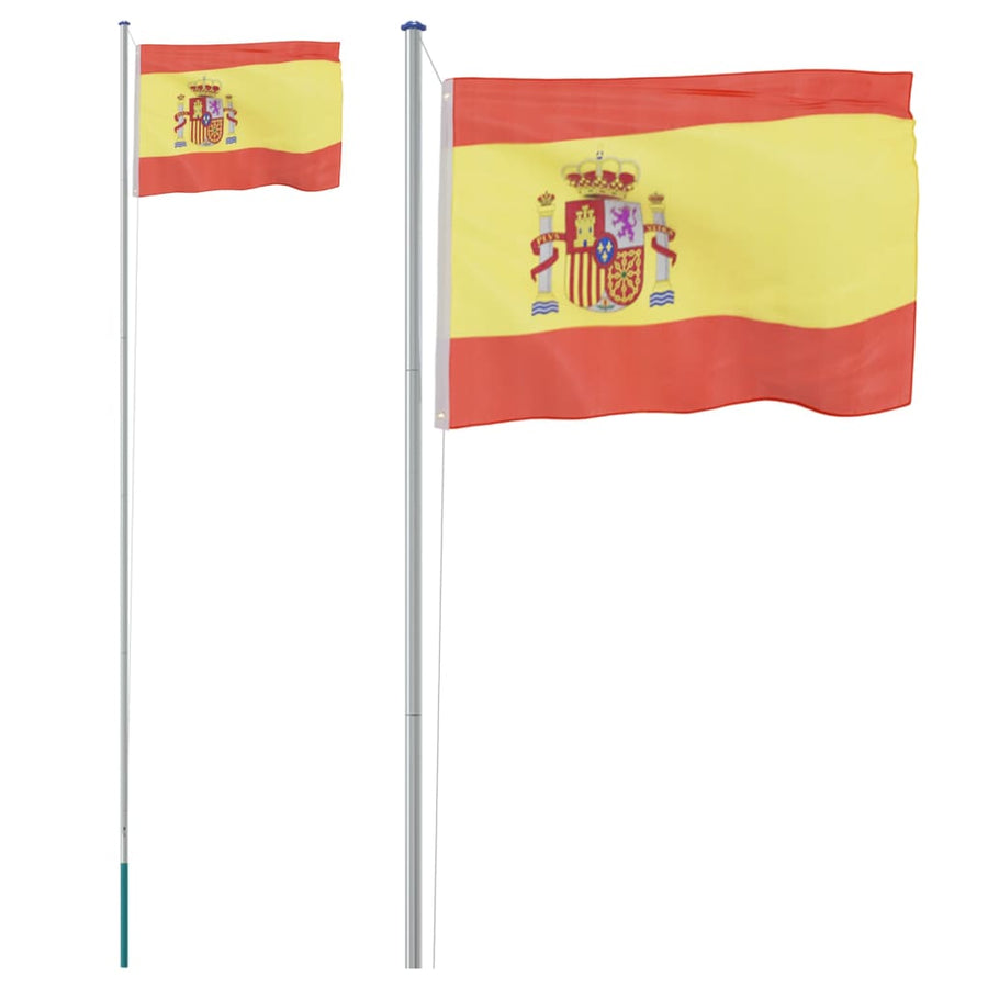 Vlag Met Vlaggenmast Aluminium 6,23 m Spanje