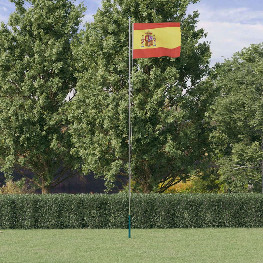 Vlag Met Vlaggenmast Aluminium 6,23 m Spanje