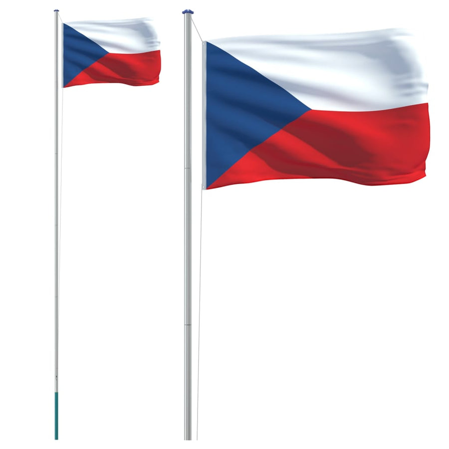 Vlag Met Vlaggenmast Tsjechië 6,23 M Aluminium