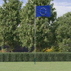 Flag with flagpole Europe 6.08 m aluminum