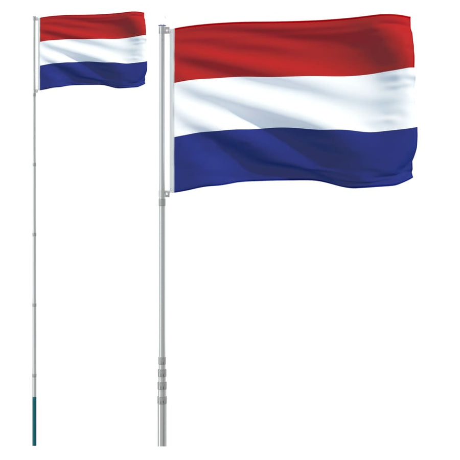 Vlag Met Vlaggenmast Nederland 5,55 M Aluminium