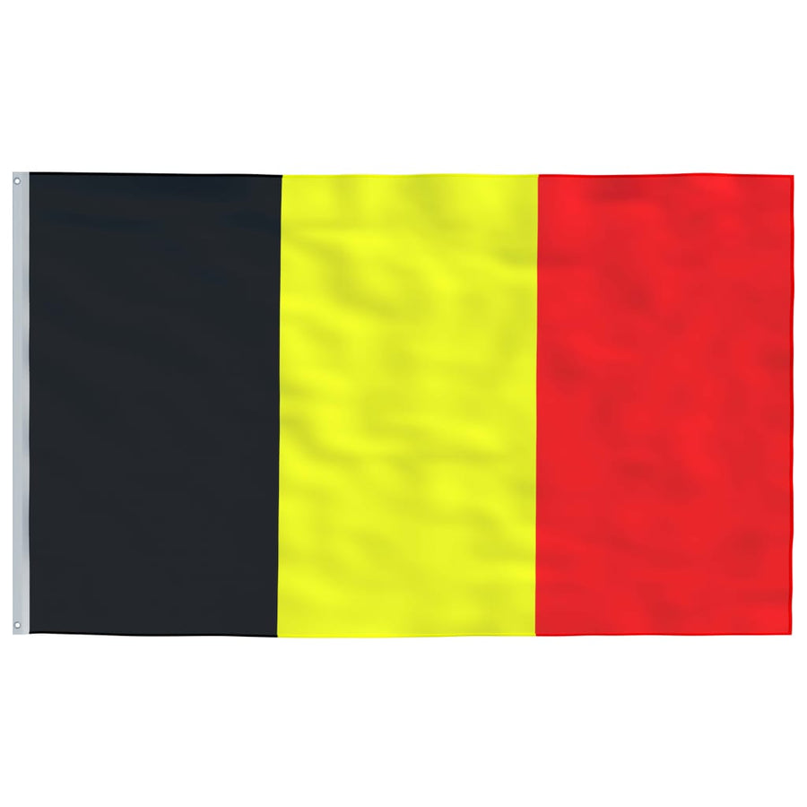 Vlag Met Vlaggenmast België 5,55 M Aluminium