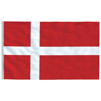 Vlag Met Vlaggenmast Denemarken 5,55 M Aluminium