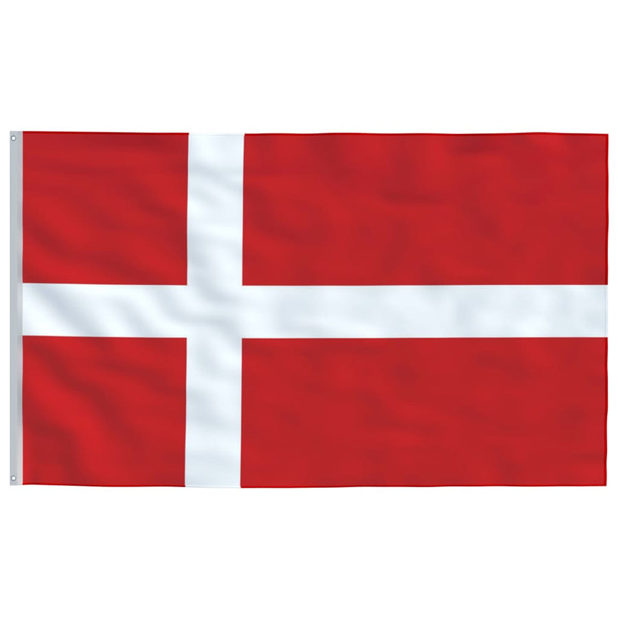 Vlag Met Vlaggenmast Denemarken 5,55 M Aluminium