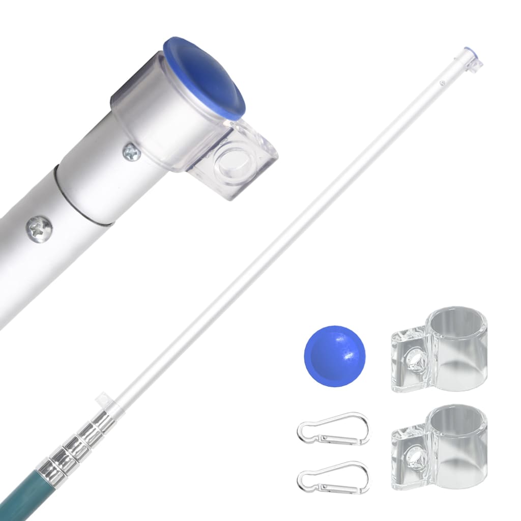 Vlag Met Vlaggenmast Frankrijk 5,55 M Aluminium