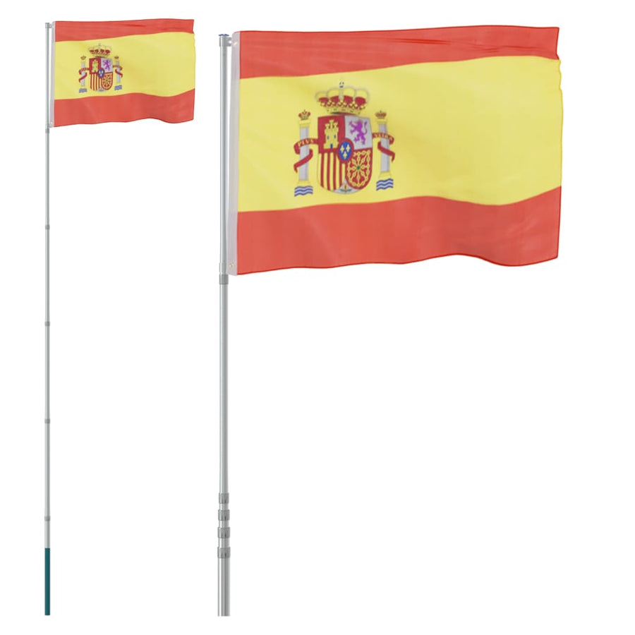 Vlag Met Vlaggenmast Aluminium 5,55 m Spanje