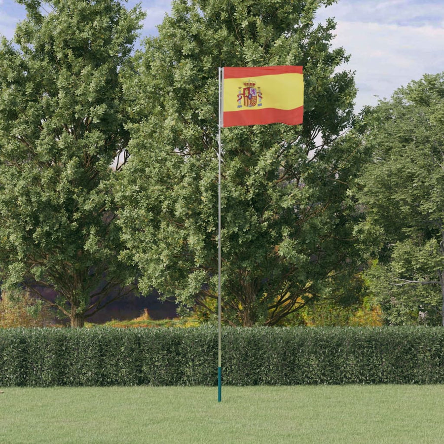 Vlag Met Vlaggenmast Aluminium 5,55 m Spanje