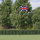 Vlaggenmast Verenigd Koninkrijk 5,55 m aluminium met vlag 90x150 cm