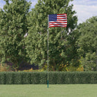 Vlaggenmast VS 5,5 m aluminium met vlag 90x150 cm