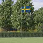 Flag with flagpole Sweden 5.5 m aluminum