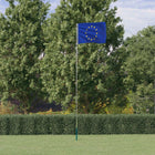 Flag with flagpole Europe 5.5 m aluminum