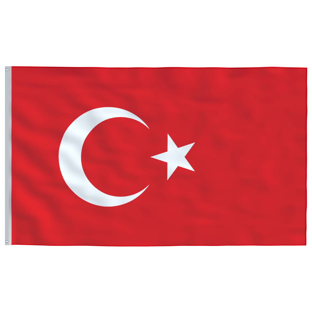 Vlag Met Vlaggenmast Aluminium 5.55 m Turkije