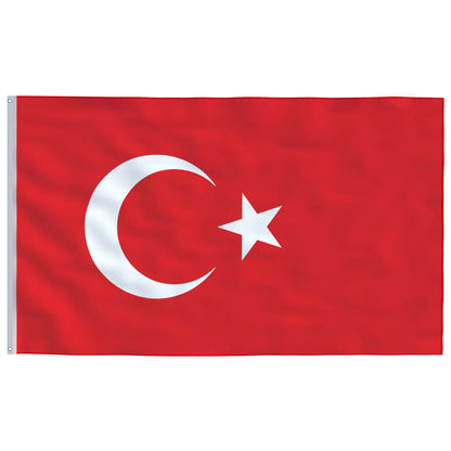 Vlag Met Vlaggenmast Aluminium 5.55 m Turkije