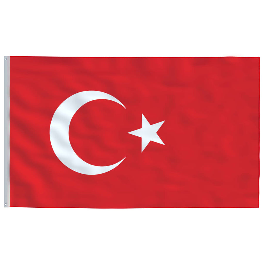 Vlag Met Vlaggenmast Aluminium 5.55 m Turkije