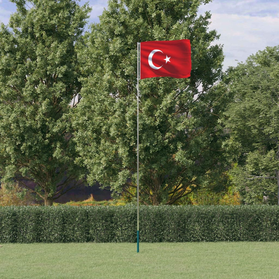 Vlag Met Vlaggenmast Aluminium 5.55 m Turkije