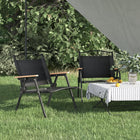 Campingstoelen 2 st oxford stof zwart 54x43x59 cm