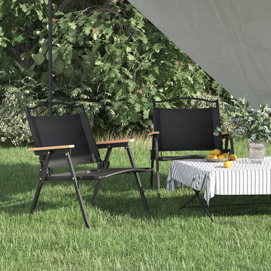 Campingstoelen Oxford Stof 54 x 43 x 59 cm Zwart