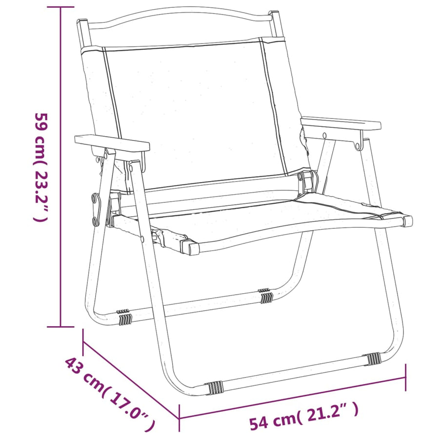 Campingstoelen Oxford Stof 54 x 43 x 59 cm Groen