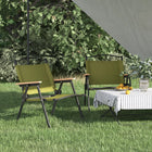 Camping chairs 2 pcs 54x43x59 cm oxford fabric green