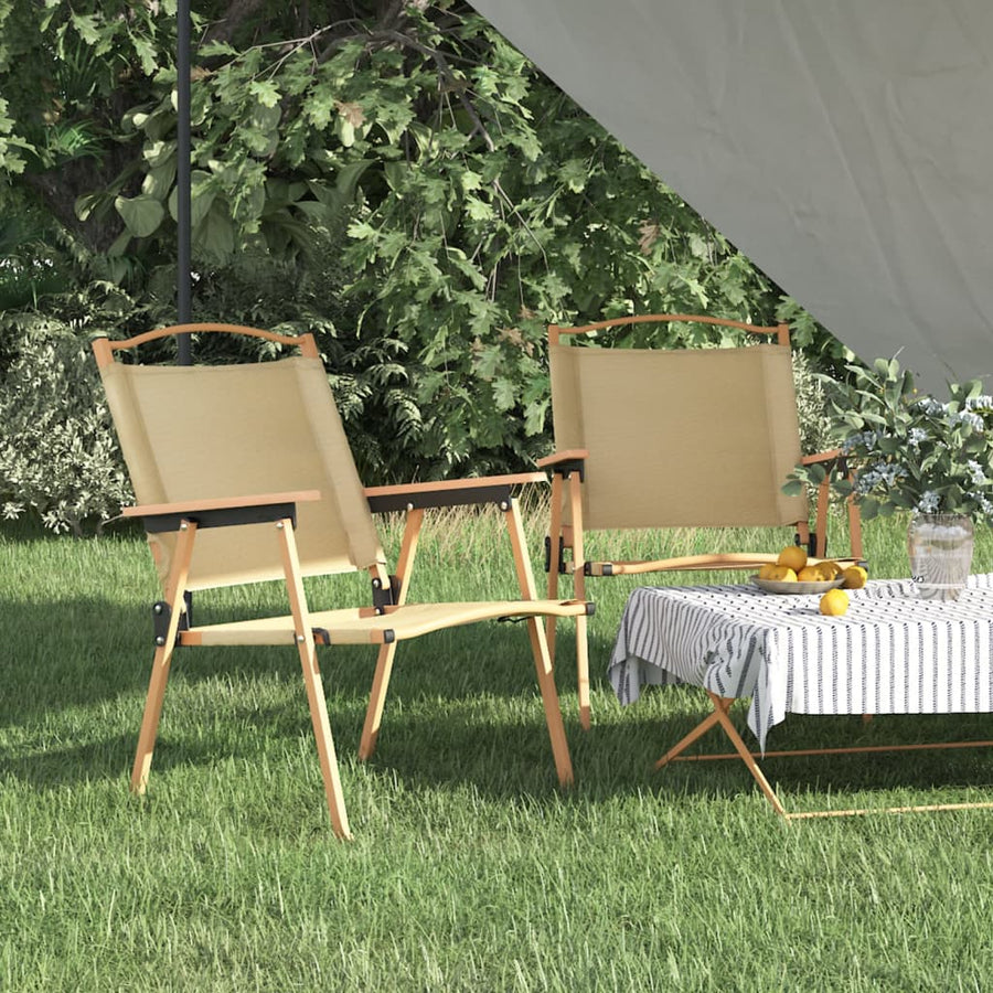 Campingstoelen Oxford Stof 54 x 55 x 78 cm Beige