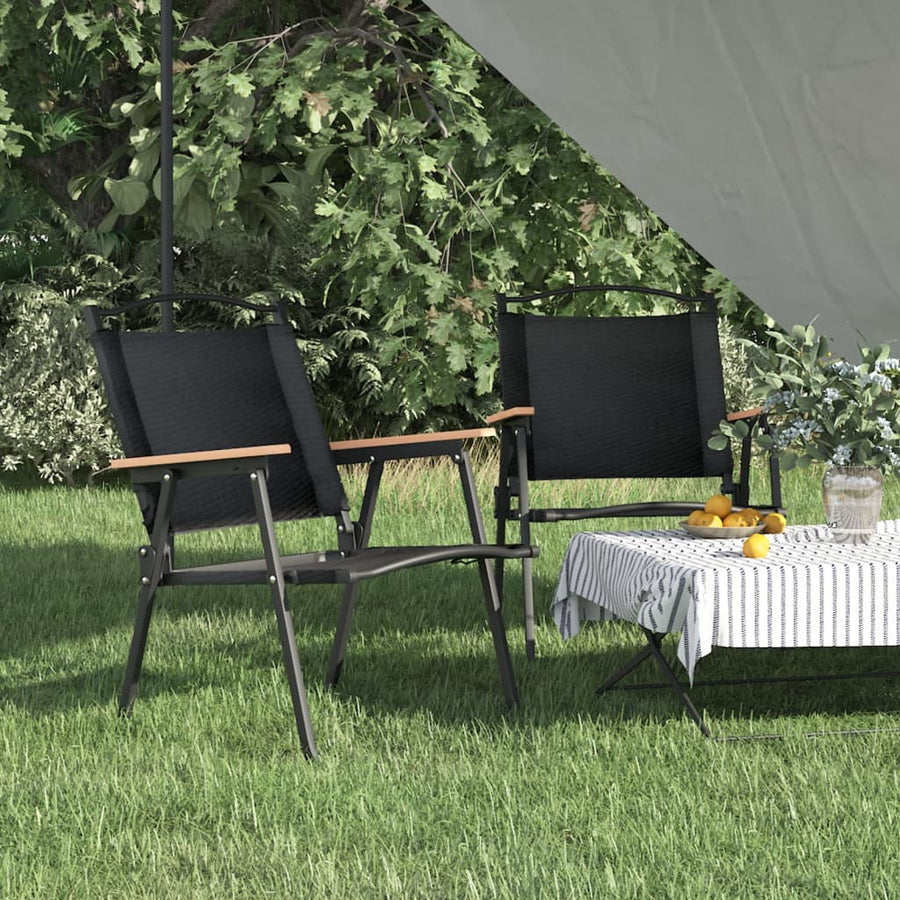Campingstoelen Oxford Stof 54 x 55 x 78 cm Zwart