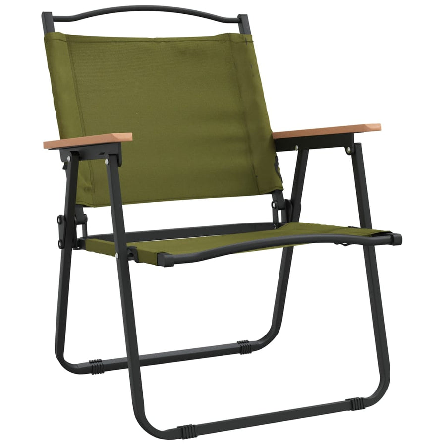 Campingstoelen 2 st 54x55x78 cm oxford stof groen
