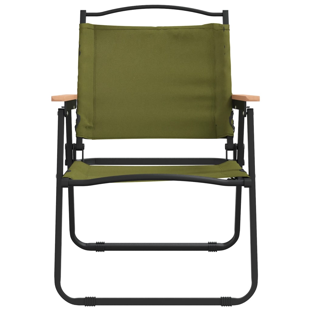 Campingstoelen 2 st 54x55x78 cm oxford stof groen